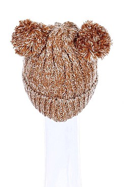 Unisex Double Pom Pom Beanies