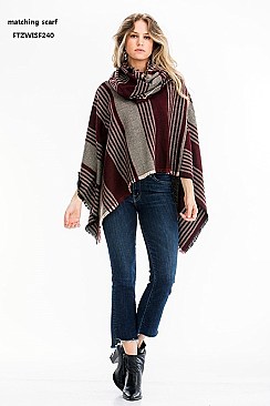 STYLISH STRIPED PONCHO