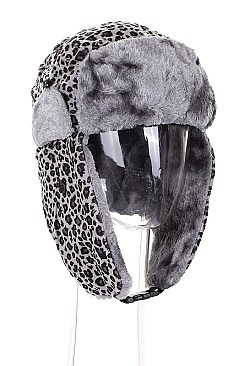 PACK OF 12PCS ASSORTED LEOPARD FUR HAT