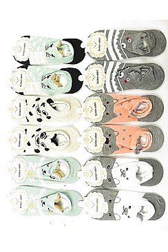 Pack of (12 Pieces) Assorted Animals Theme Socks FM-SO501