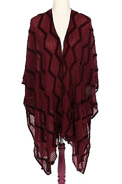 Stylish Zigzag Pattern Poncho FM-AV245DC