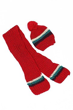 Pack of 12 (pieces) Assorted Beanie and Scarf Sets FM-ST106
