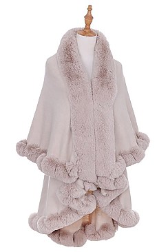 Fashion  Soft Fur Poncho