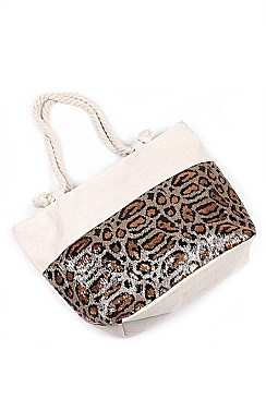 Chic Glitter Accent Leopard Shoulder Bag FM-ABG483