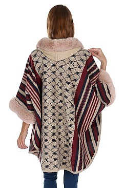 Stylish Soft Fur Fashion Poncho FM-AV289