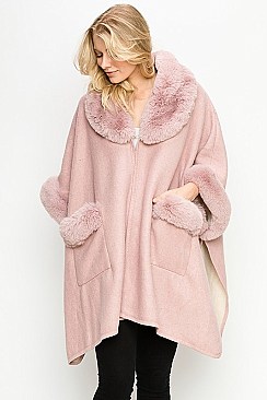 Comfy Soft Fur Poncho