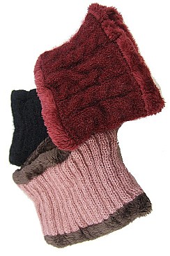 Pack of (12 Pieces) Stylish Faux Fur Wrap Elastic Scarves FM-AT228