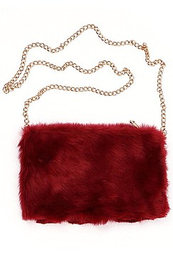 Pack of (12 pieces) FAUX FUR CUDDLE CLUTCH FM-MBG0072C