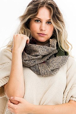 Pack of 12 Pcs Assorted Color Multi-Tone Infinity Scarves