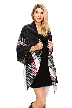 Pack of 12 pieces Plaid Pattern Blanket Scarves FM-SCF2163