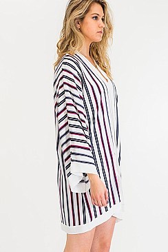 PACK OF 6 Comfy Striped Pattern Kimono