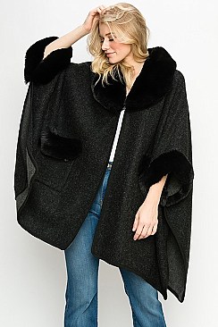 Comfy Soft Fur Poncho