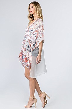 Stylish Tribal Print Kimono FM-AV326