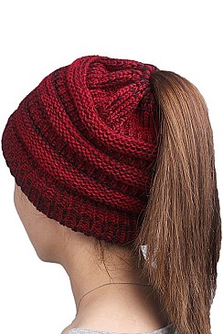 Stylish Messy Bun Ponytail Beanie FM-HT7751