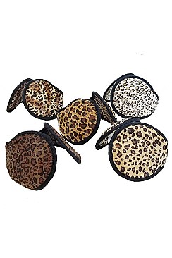 Pack of 12 Leopard Earmuffs