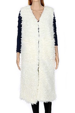 Stylish Soft Fur Long-line Vest FM-MSF2605