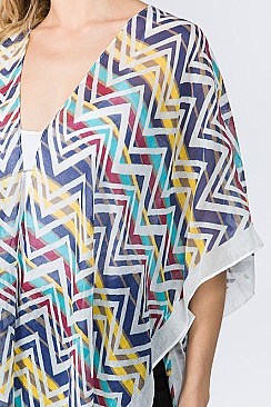 Sassy Chevron Print Kimono FM-AV325