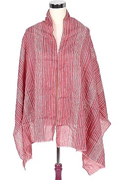 Pack of (12 Pieces) Assorted Classy Stripe Scarves FM-SCFH8650