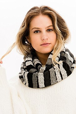Pack of 12 Pcs Assorted Color Multi-Tone Infinity Scarves