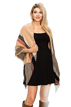 Pack of 12 pieces Plaid Pattern Blanket Scarves FM-SCF2163