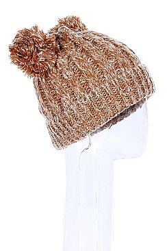 Unisex Double Pom Pom Beanies