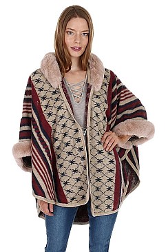 Stylish Soft Fur Fashion Poncho FM-AV289