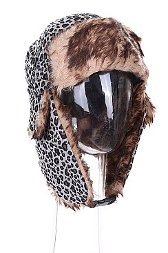 PACK OF 12PCS ASSORTED LEOPARD FUR HAT