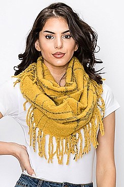 Plaid Pattern Infinity Scarf