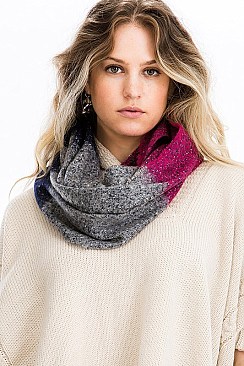 Pack of 12 Pcs Assorted Color Multi-Tone Infinity Scarves