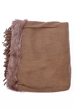 Elegant Faux Fur Collar Fringe Vest FM-AV258