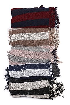 Pack of 12 (pieces) Assorted American Flag Fringe Scarves FM-JSC8006