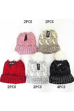 Spiffy Pom Pom Crochet Beanies FM-HT622