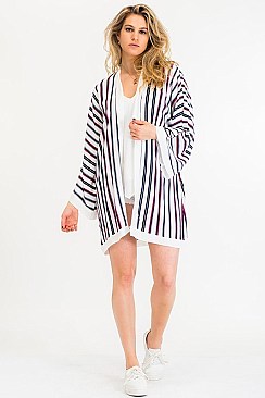 PACK OF 6 Comfy Striped Pattern Kimono
