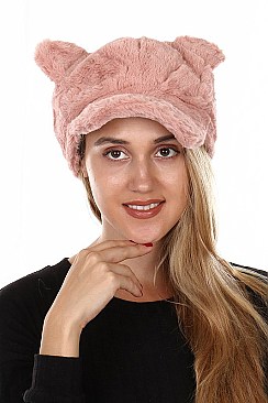 Pack of 12 (pieces) Assorted Soft Fur Cat Ear Hat FM-HT490