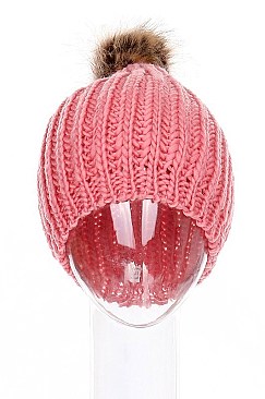 Pack of 12 (pieces) Assorted Pompom Crochet Beanies FM-HT671