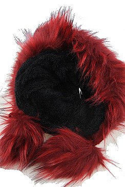 Pack of 4 Fashionable Pom Pom Furry Beanie