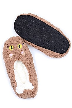 Pack of (12 Pairs) Cat Theme Indoor Slipper Shoes FM-SO446