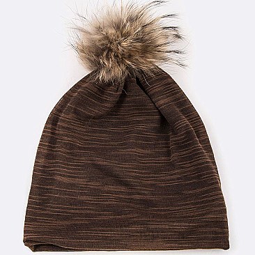 Raccoon PomPom Cotton Slouchy Beanie LA-EXP1001