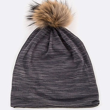 Raccoon PomPom Cotton Slouchy Beanie LA-EXP1001