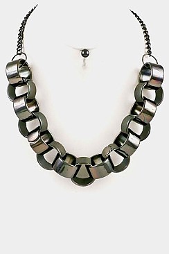 RING LINK FASHION NECKLACE SET