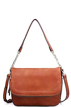 MAISY PEBBLED VEGAN LEATHER CROSSBODY BAG