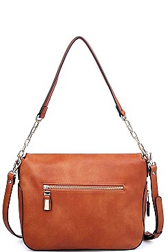 MAISY PEBBLED VEGAN LEATHER CROSSBODY BAG