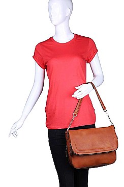 MAISY PEBBLED VEGAN LEATHER CROSSBODY BAG
