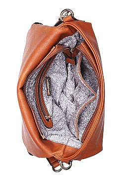 MAISY PEBBLED VEGAN LEATHER CROSSBODY BAG