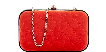 LUXURY STRUCTURED CUTE CLUTCH WITH CHAIN