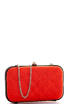 LUXURY STRUCTURED CUTE CLUTCH WITH CHAIN