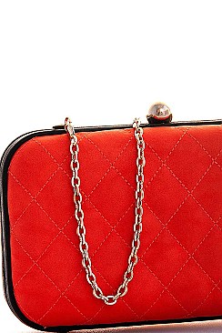 LUXURY STRUCTURED CUTE CLUTCH WITH CHAIN