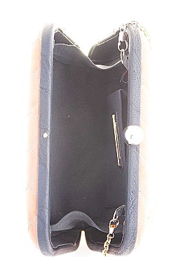 LUXURY STRUCTURED CUTE CLUTCH WITH CHAIN