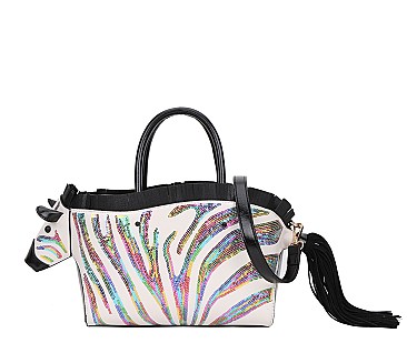 Zebra 2WAY Satchel Crossbody Handbags