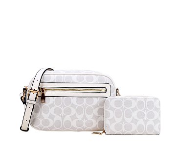 Oval Monogram Crossbody Bag With Wallet
